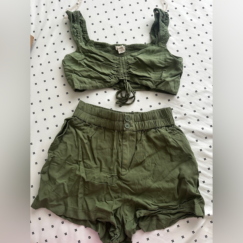 Aeropostale Olive Green High Waist Shorts